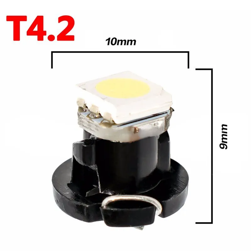 Новинка 10 шт. T3 T4.2 1210 3528 T4.7 5050 1 SMD LED DC12V автомобильный инструмент лампа для