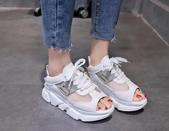 Женская модная Повседневная дышащая обувь на каблуке в сдержанном стиле женские