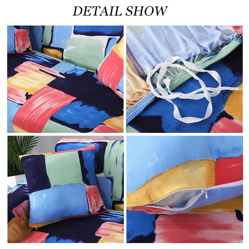 Геометрические плотные чехлы для диванов эластичные универсальные тянущиеся l