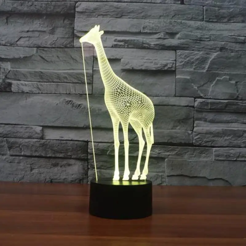 Тигр, лошадь, волк, собака, животное, 3d Светодиодная лампа, 7 цветов, изменение, с фабрики, настольные лампы для гостиной, настольная лампа - Цвет абажура: 7 color change
