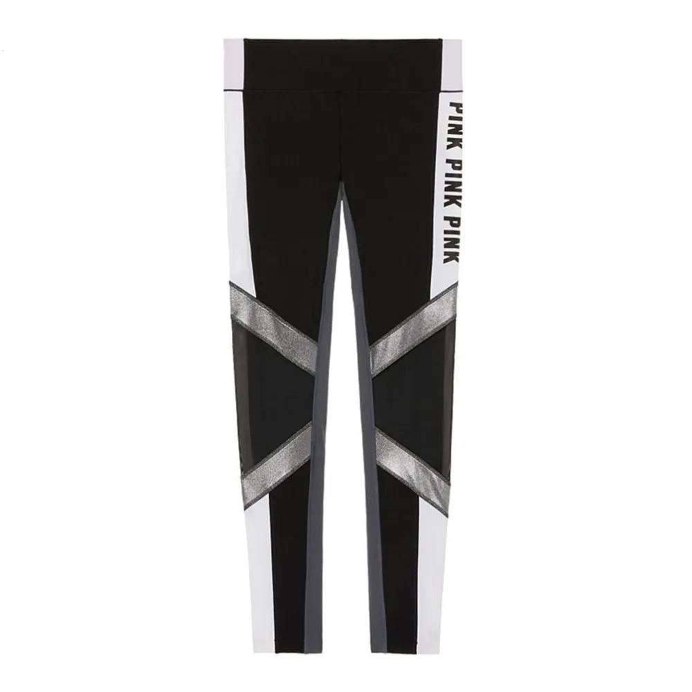 Новое поступление дышащие женские леггинсы с буквенным принтом спортивная