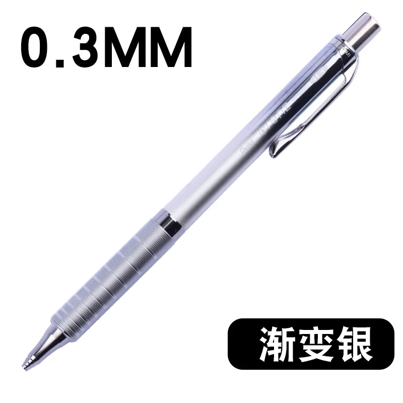 0.3 SILVER Япония Pentel Orenz механический карандаш низкий центр тяжести 0,2/0,3/0,5 мм металлический механический карандаш XPP1005G 1 шт - Цвет: 0.3 SILVER