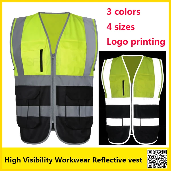 Двухцветный светоотражающий жилет SFvest Рабочая форма рабочая одежда hi vis с