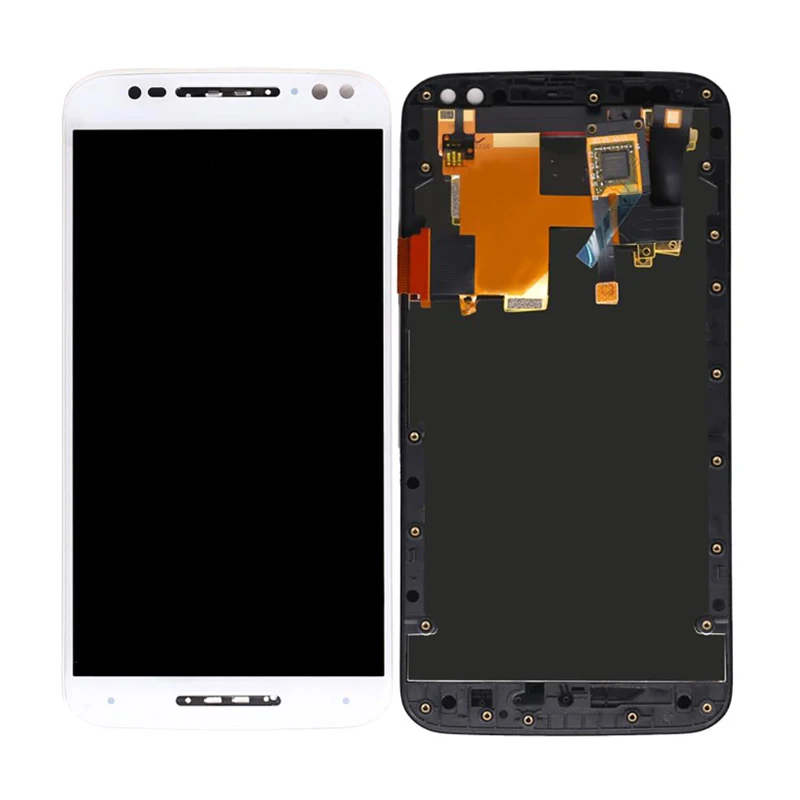 Org White With Frame Для Motolora Moto X style XT1575 XT1572 ЖК-дисплей с рамкой сенсорный экран панель дигитайзер сборка запасные части - Цвет: Org White With Frame