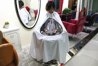 adult hair salon hairdressing cutting cape cloth cover barbers gown plus size transparent screen style cloth household hair