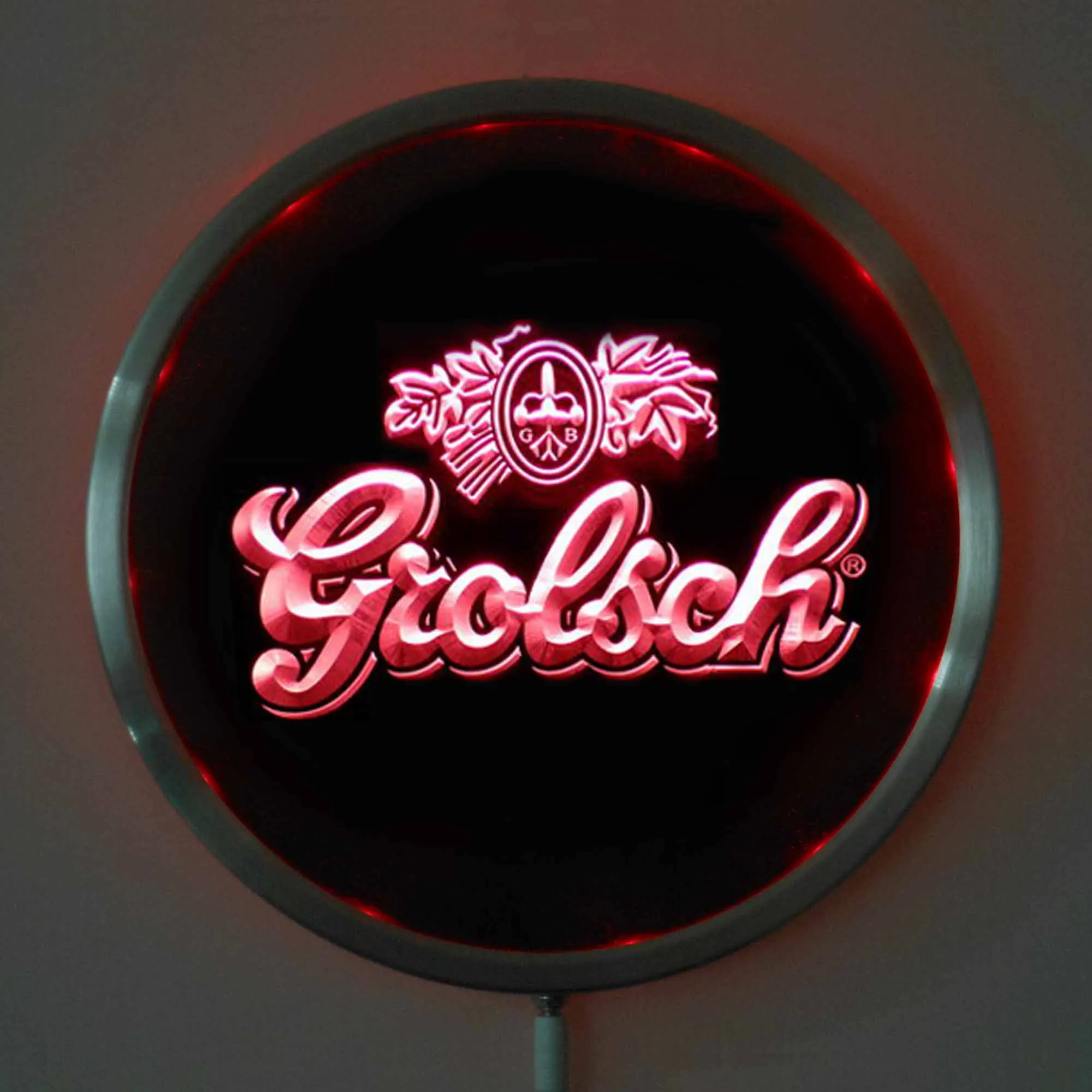 Rs-0007 Grolsch пивные светодиодсветодиодный неосветильник круглые вывески 25 см/10