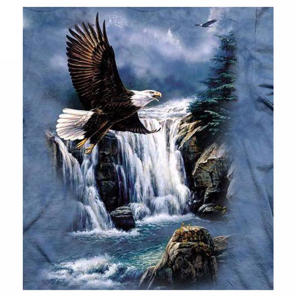 3D DIY Square Diamond Painting Bird 5D Embroidery Cross Stitch Needlework Forest Eagle Fly Animal Home Decorative | Дом и сад