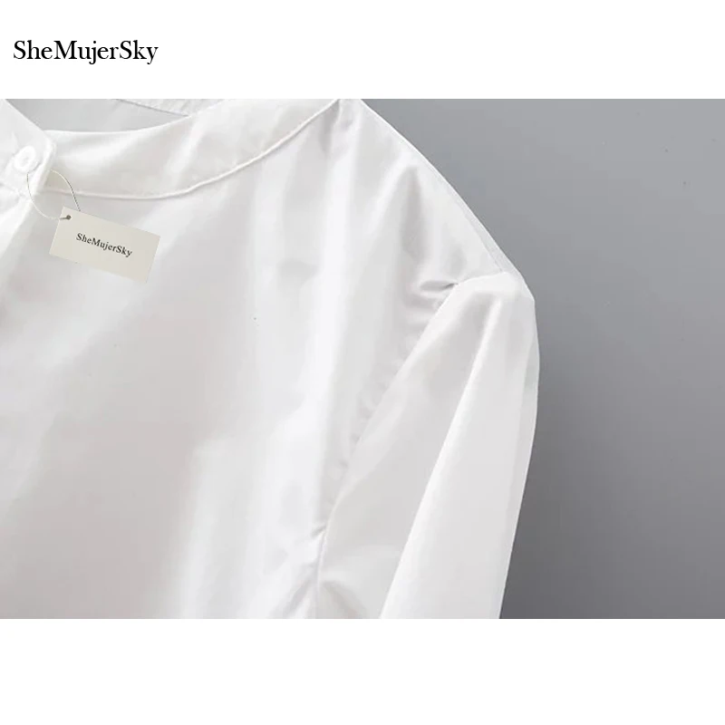 Белое летнее платье рубашка 2017 модное элегантное женское с расклешенным рукавом