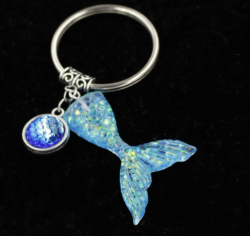 Mermaid Key Chains Glitter Sequins Keychain Keyring Pendants For Women Bags Car Phone Accessories Wedding Party Mom Gifts | Украшения и