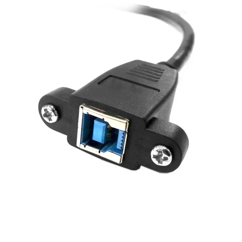 

USB 3.0 Back Panel Mount B Type Female To Right Angled 90 Degree B Type Male Extension cable 0.5m