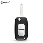 Складной автомобильный чехол-брелок KEYYOU с 2 кнопками для Renault Clio Megane Kangoo Modus Uncut NE73 206