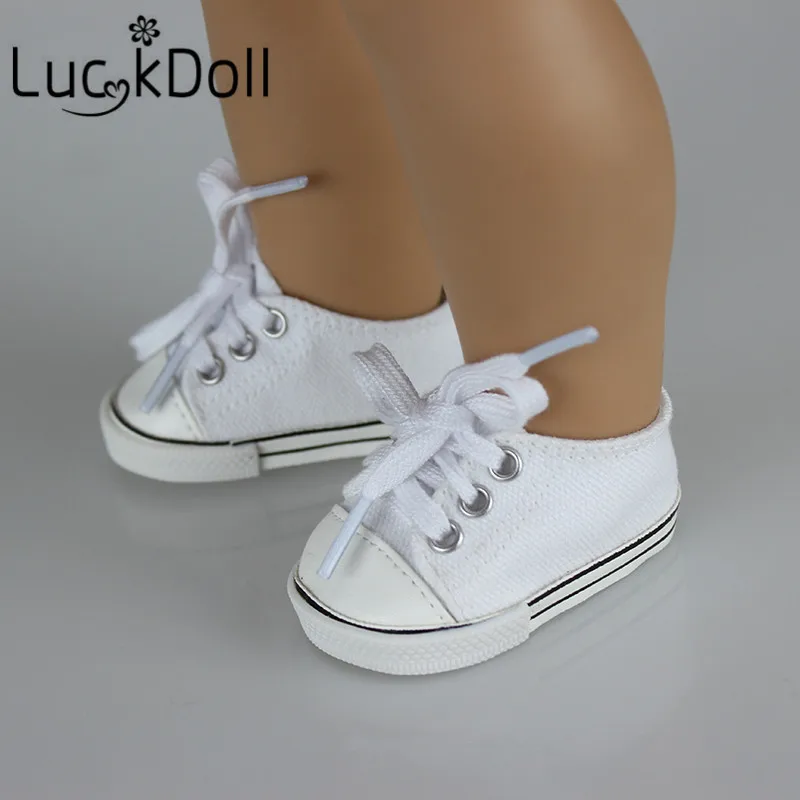 LUCKDOLL/Милая спортивная обувь парусиновая подходит для 18 дюймов американский