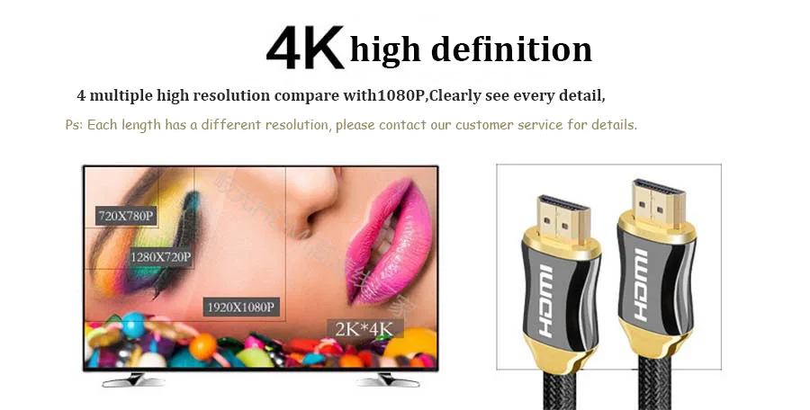 HDMI кабель 2,0 4k 1080P позолоченный HDMI кабель адаптер 3D для ТВ lcd ноутбука PS3 проектор компьютера кабель 1 м 1,5 м 2 м 3 м 5 м 8м10м