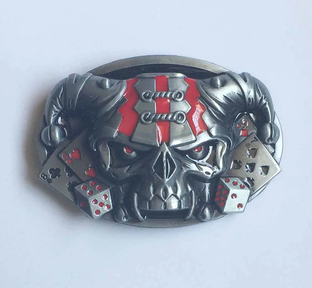 Украшение в виде черепа и клоуна длиной 4 см с непрерывным запасом|belt buckle|buckles for