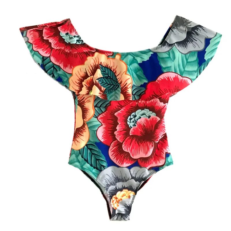 Новинка 2018 женский сексуальный купальник с открытыми плечами и цветочным