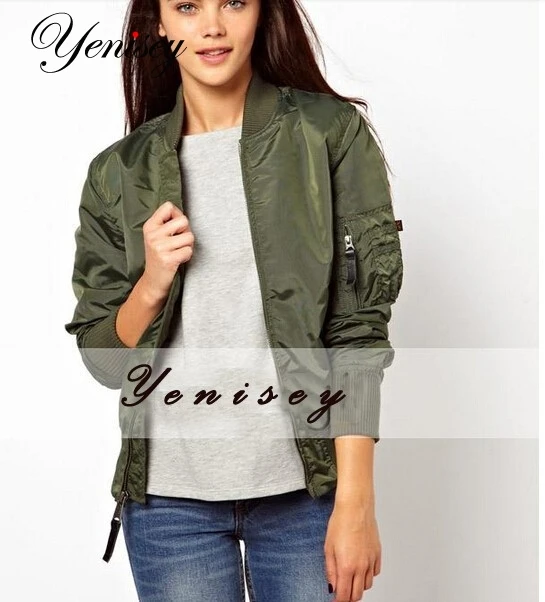 Пальто Акция Женская куртка Chaquetas Mujer Женская армейская Летающая куртка-бомбер на молнии пальто 3 цвета