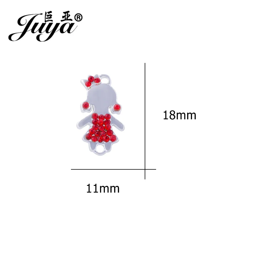 Разъем JUYA для мальчиков и девочек с фианитом CZ изготовления браслетов 18x11 мм 10 шт.