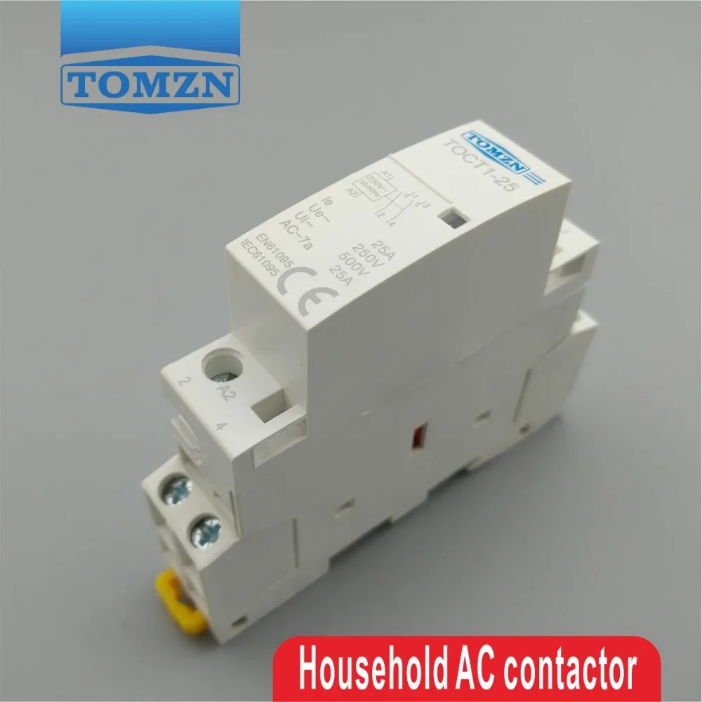 Бытовой модульный контактор переменного тока CT1 2P 25 А 220 В/230 В 50/60 Гц|modular