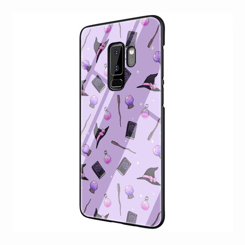 G4 Girly пастельных ведьмы закаленное Стекло мягкий чехол для телефона для samsung Galaxy S7 край S8 S9 S10 Note 8, 9, 10, плюс A10 20 30 40 50 60 70 - Цвет: G4