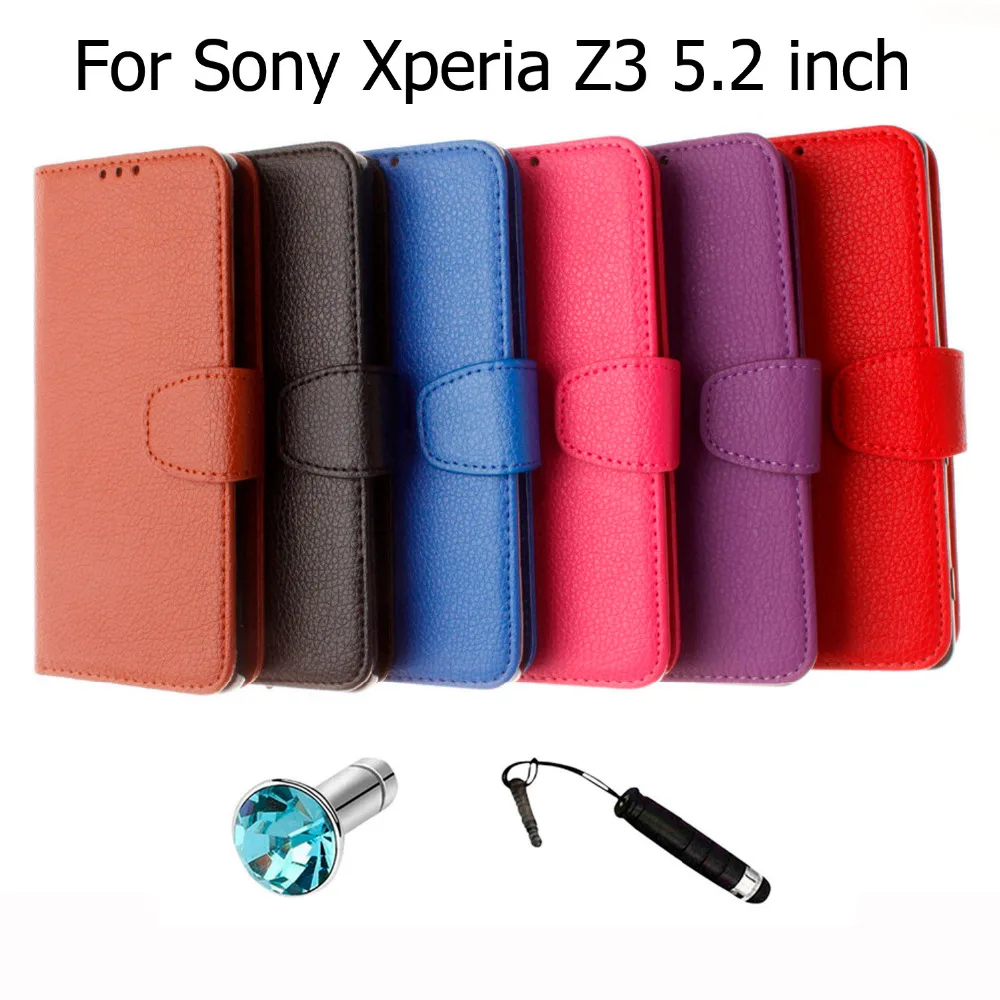 Из искусственной кожи Защитный чехол для Sony Xperia Z3 D6603 d6653 d6643 5.2 дюймов крышка Etui В