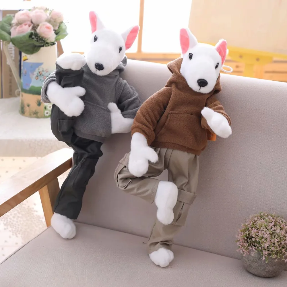 Плюшевая игрушка Bull Terrier Спортивная собака шарнирная плюшевая подвижные длинные