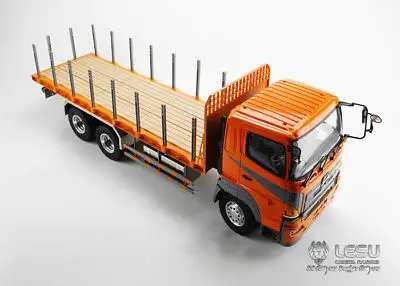 LESU 1/14 RC модель HN 6*4 Бортовой Грузовой автомобиль Прицеп тракторный грузовик