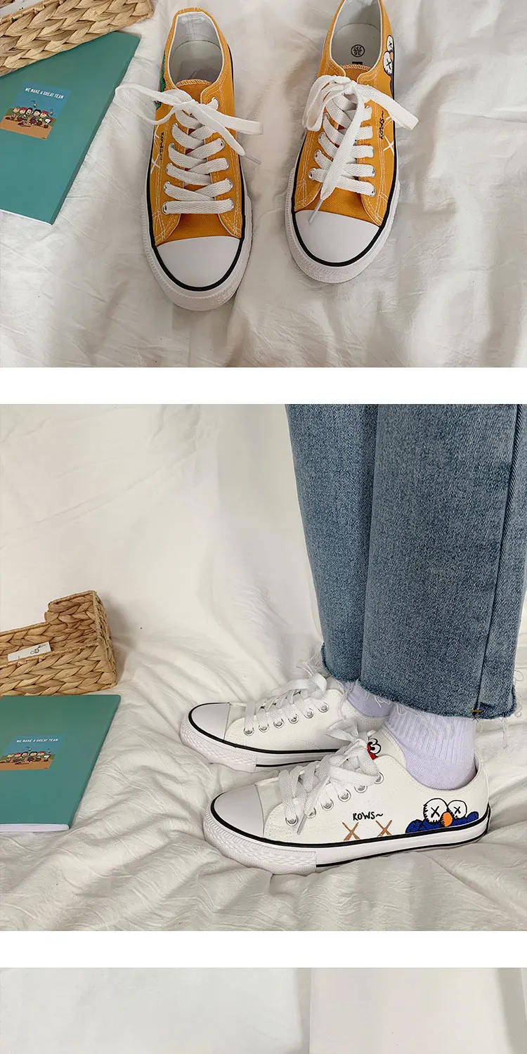 Новинка года; женская обувь из парусины; Модные дышащие женские повседневные кроссовки с ручной росписью; удобная Уличная обувь на плоской подошве для отдыха