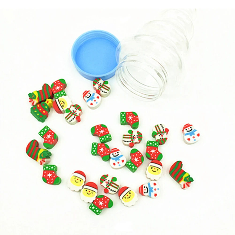 20 штук упак. мини Ластик Kawaii Santa Tree дизайнер студентов Канцтовары Школьные