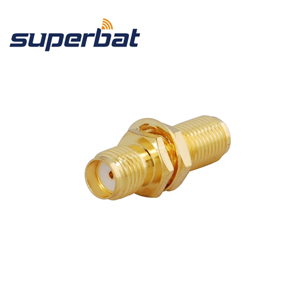 Superbat 5pcs SMA Adapter SMA Female to Jack Bulkhead Straight RF Coaxial Connector