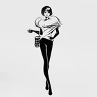 Горячая сексуальная девушка виниловая наклейка высокой моды красивый женский для девочек женский бутик окна Vogue наклейка FS30