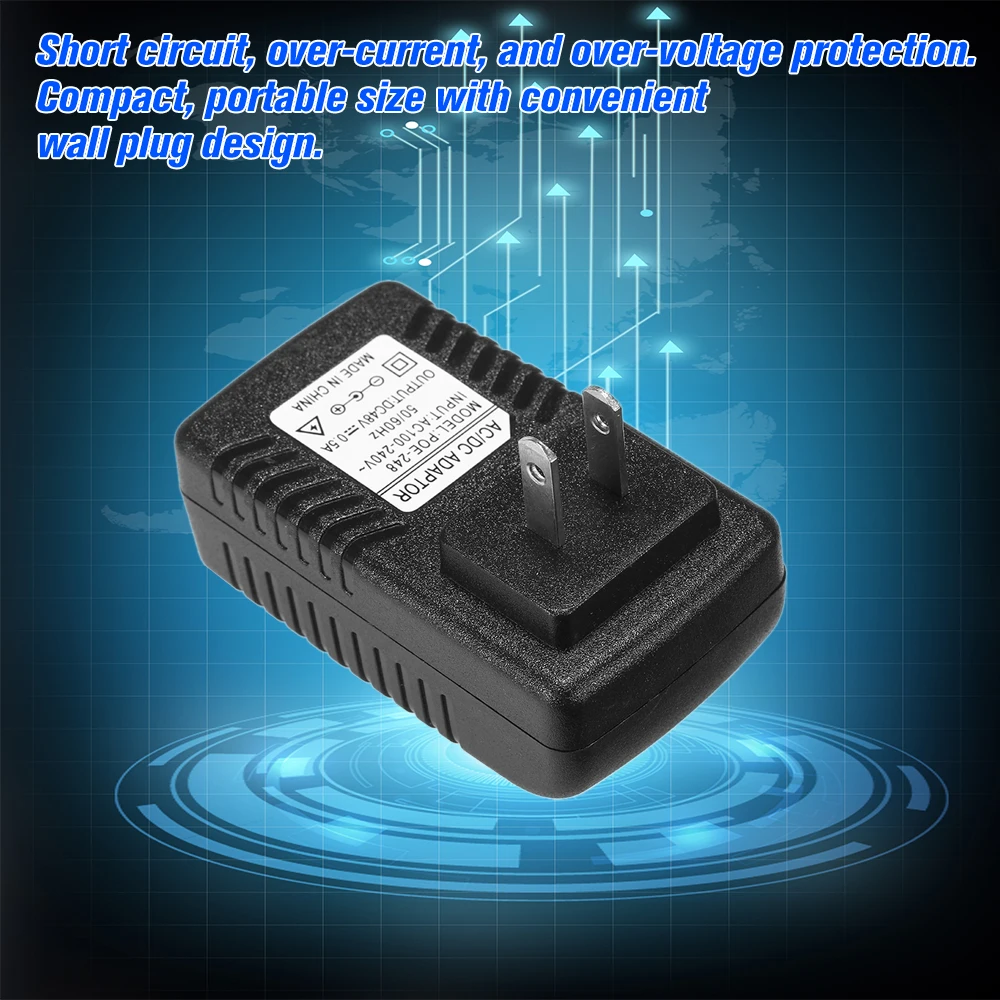 POE инжектор Ethernet блок питания адаптер совместимый W/T IEEE802.3af для ip-камеры IP телефон беспроводной AP 100m передачи