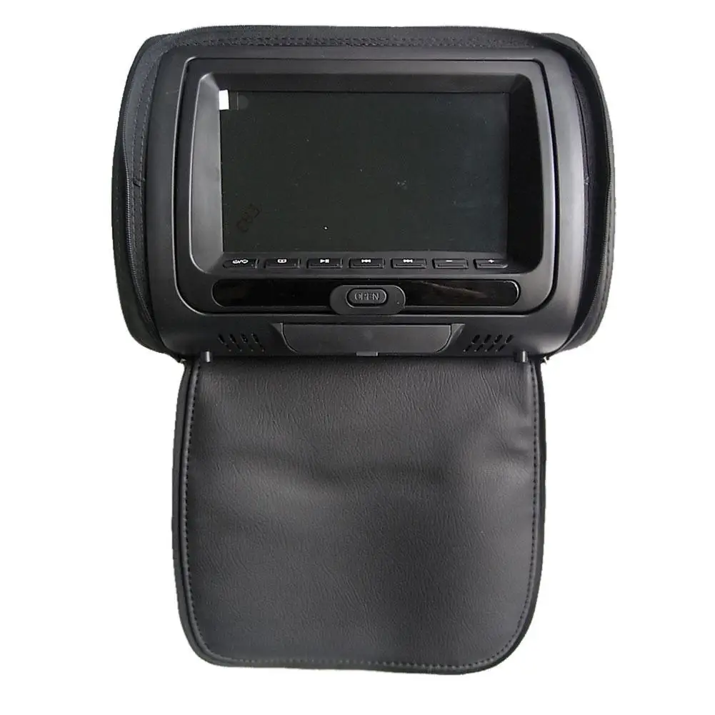 " HD дисплей DVD монитор подголовник автомобиля монитор DVD MP5 плеер USB ЖК-экран Подушка под голову в машине подголовник для сумок - Цвет: Black