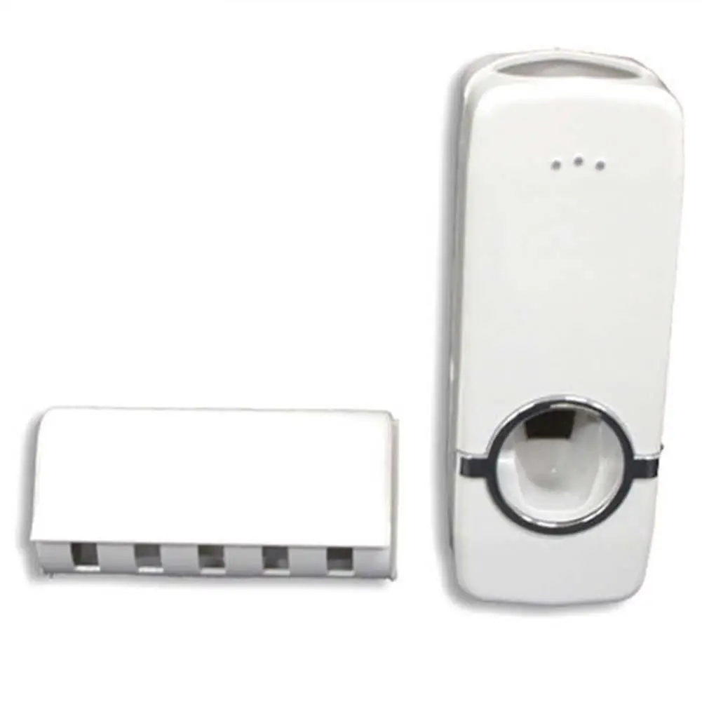 Автоматический Дозатор зубной пасты + 5 держателей для щетки настенный держатель