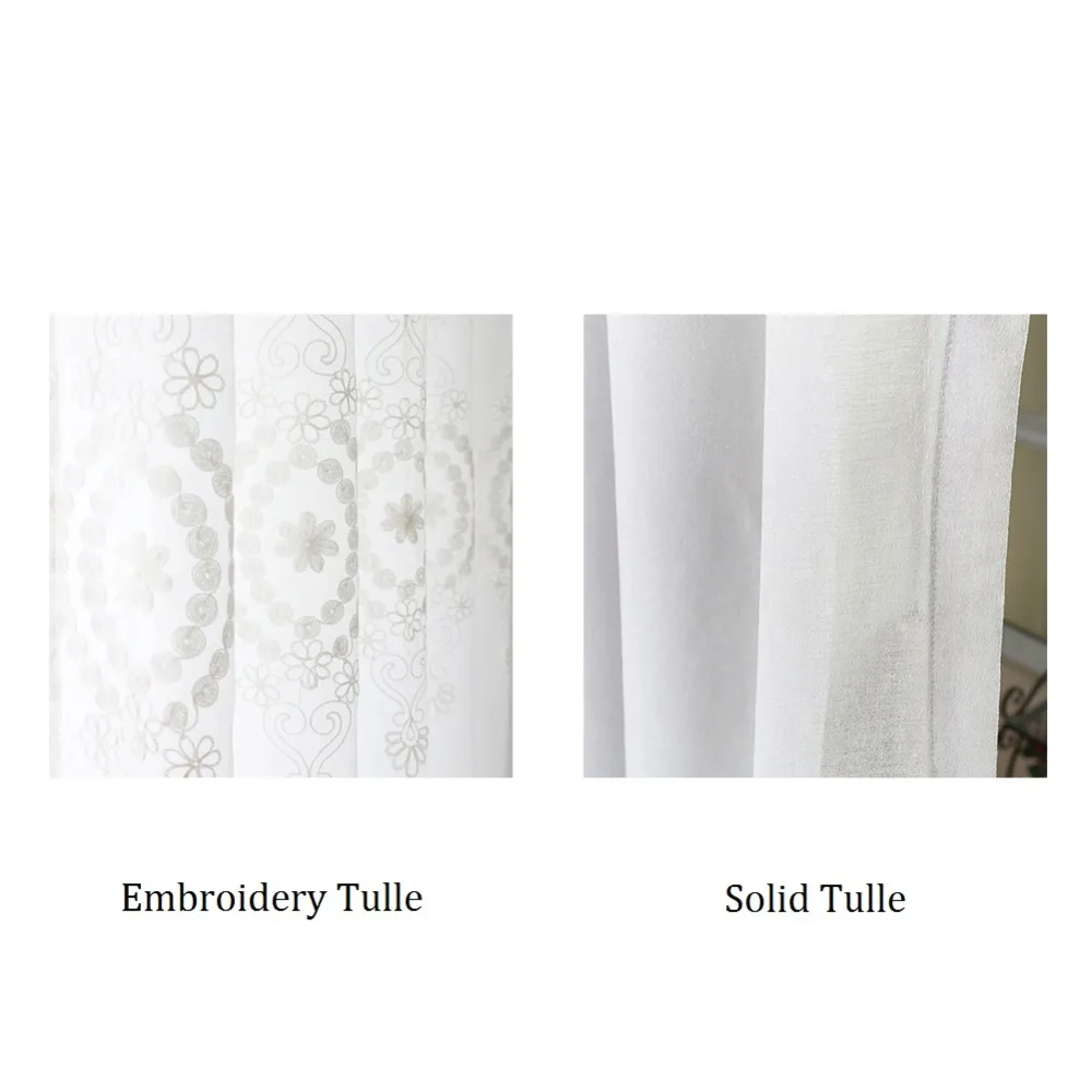 NAPEARL 1 шт. универсальные прозрачные шторы с вышивкой Европейский цветочный дизайн