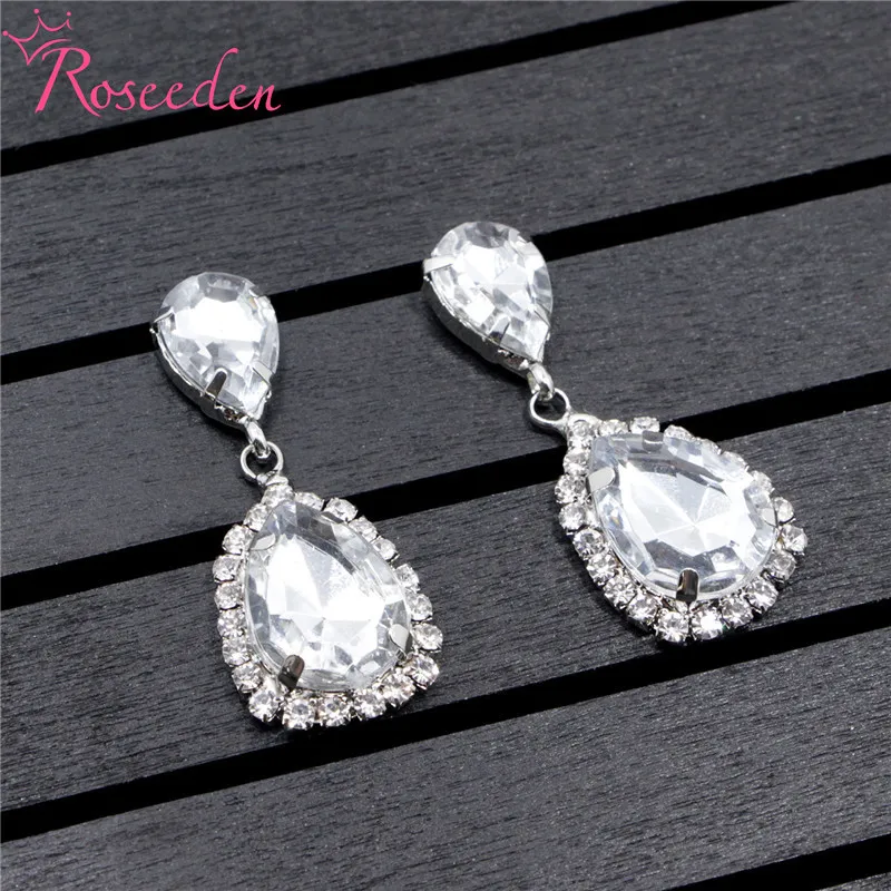 Fashion Jewelry Elegant Shiny Crystal Teardrop Earrings for Wedding Bride earring RE3217 | Украшения и аксессуары