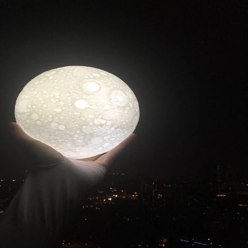 3D печать Луны лампа касания и три цвета опционально Регулируемая яркость 15
