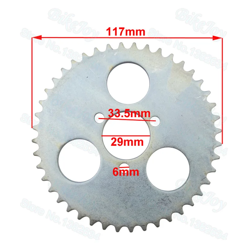 T8F 44 Tooth 29mm Rear Sprocket For 43cc 49cc Gas Petrol Goped Scooters 2 Stroke Pocket Mini Bike ATV Quad Go Kart Dirt Parts | Автомобили