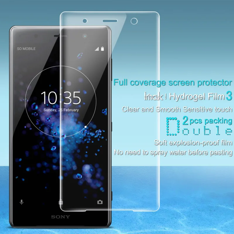 2PCS Full coverage for Sony Xperia XZ2 Premium Screen protector and Back cover Imak Hydrogel Film | Мобильные телефоны и