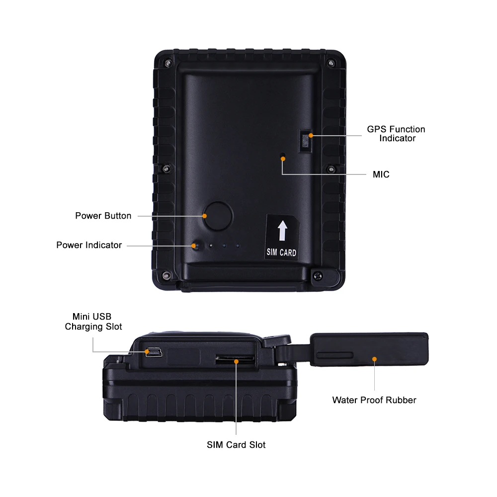 GPS Tracker Waterproof IPX7 8800mAh Battery Powerful Magnet Free Web App Car Tracking GSM Locator T8800SE Watchdog CPU | Автомобили и