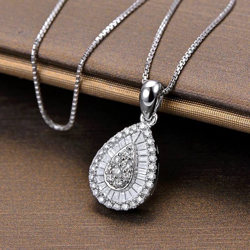 Caimao ювелирные изделия 14kt белого золота 0.53ct алмазный кулон для помолвки