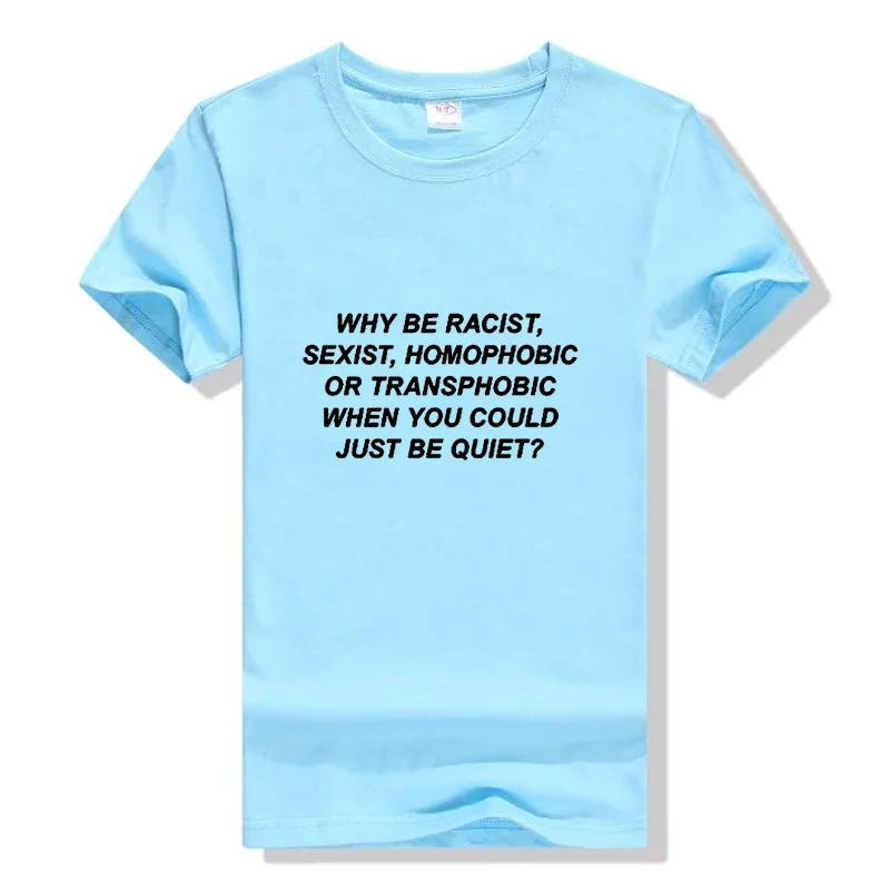 Женская футболка Frank Ocea Tumblr с гомофобным принтом Why Be racist Sexist летние топы для