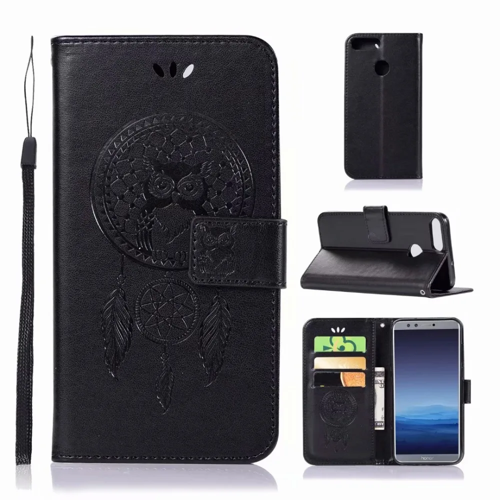 Flip PU Leather Phone Case For Huawei Nova 3i P Smart Honor 9 Lite Y9 2018 View 10 With Stand Funda | Мобильные телефоны и