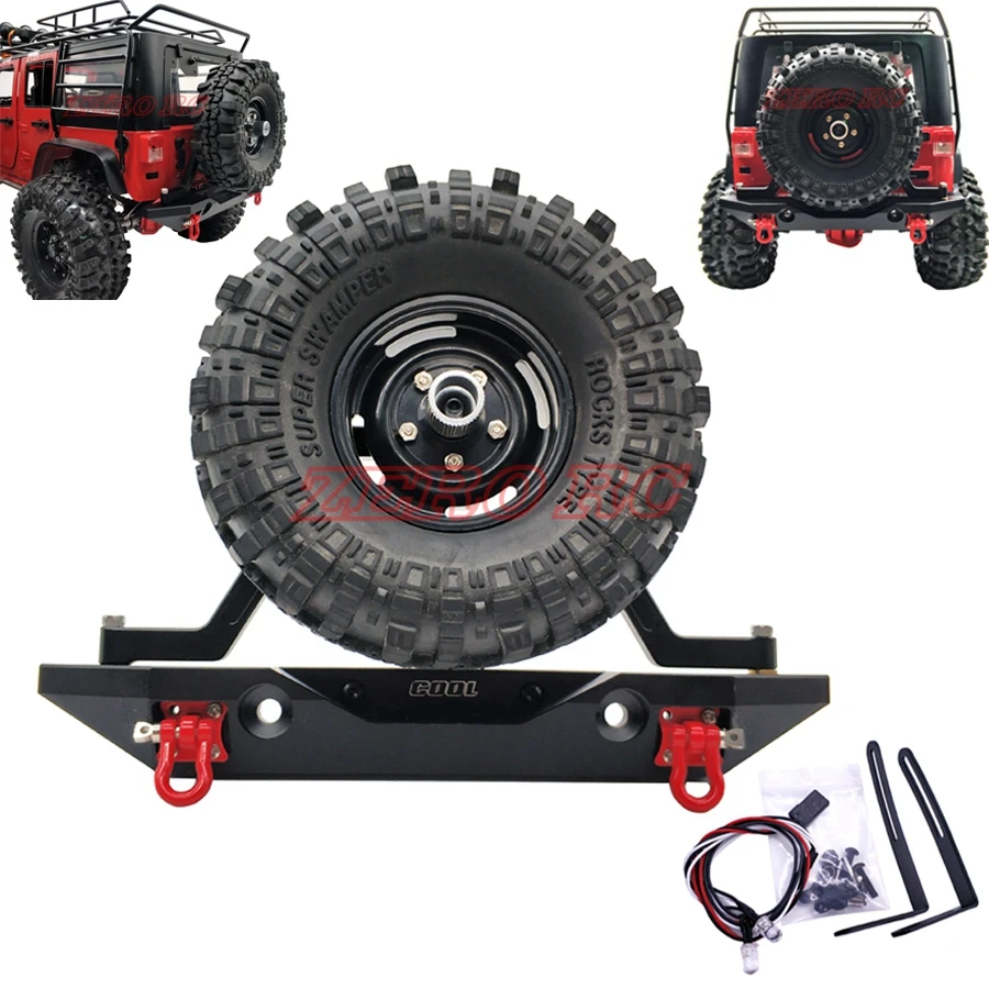 Металлический задний бампер с держателем светильник шин для 1/10 RC Crawler Car Axial SCX10 &amp
