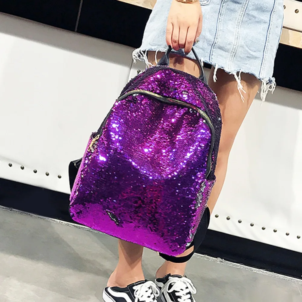 Блёстки рюкзак для женщин Повседневное путешествия Bling Bagpack школьная сумка для подростков обувь девочек женский Mochila Feminina Sac Dos