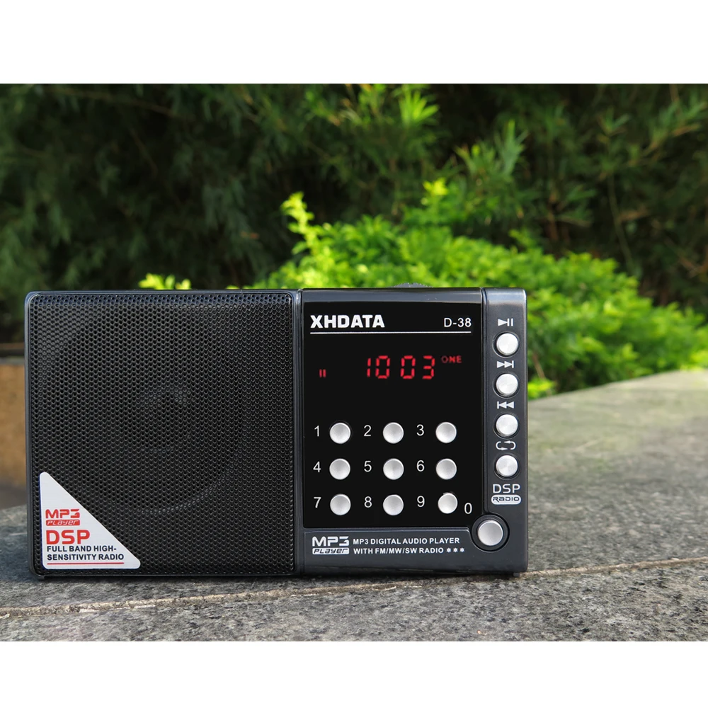 XHDATA D-38 FM стерео радио MW/SW/MP3-плеер экран DSP Vollband портативное радио(английский/немецкий/японский/русский Руководство пользователя
