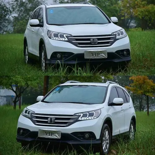 Angel Eye u-образной формы передний светильник для Honda CRV 2012- головной светильник s динамический сигнал поворота DRL линзы проектора bi xenon