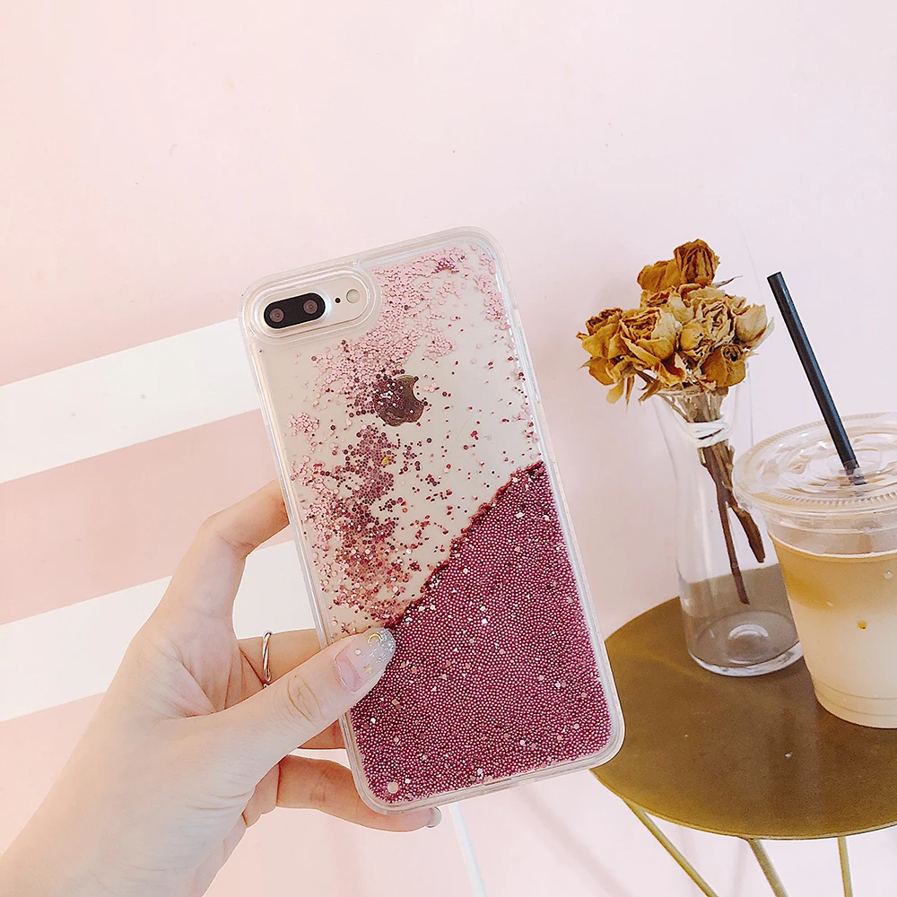 Блестящий плавающий жидкий Блестящий зыбучий песок чехол для iPhone XSmax XS XR X 8 7 6s 6 Plus Прозрачный Роскошный чехол для телефона