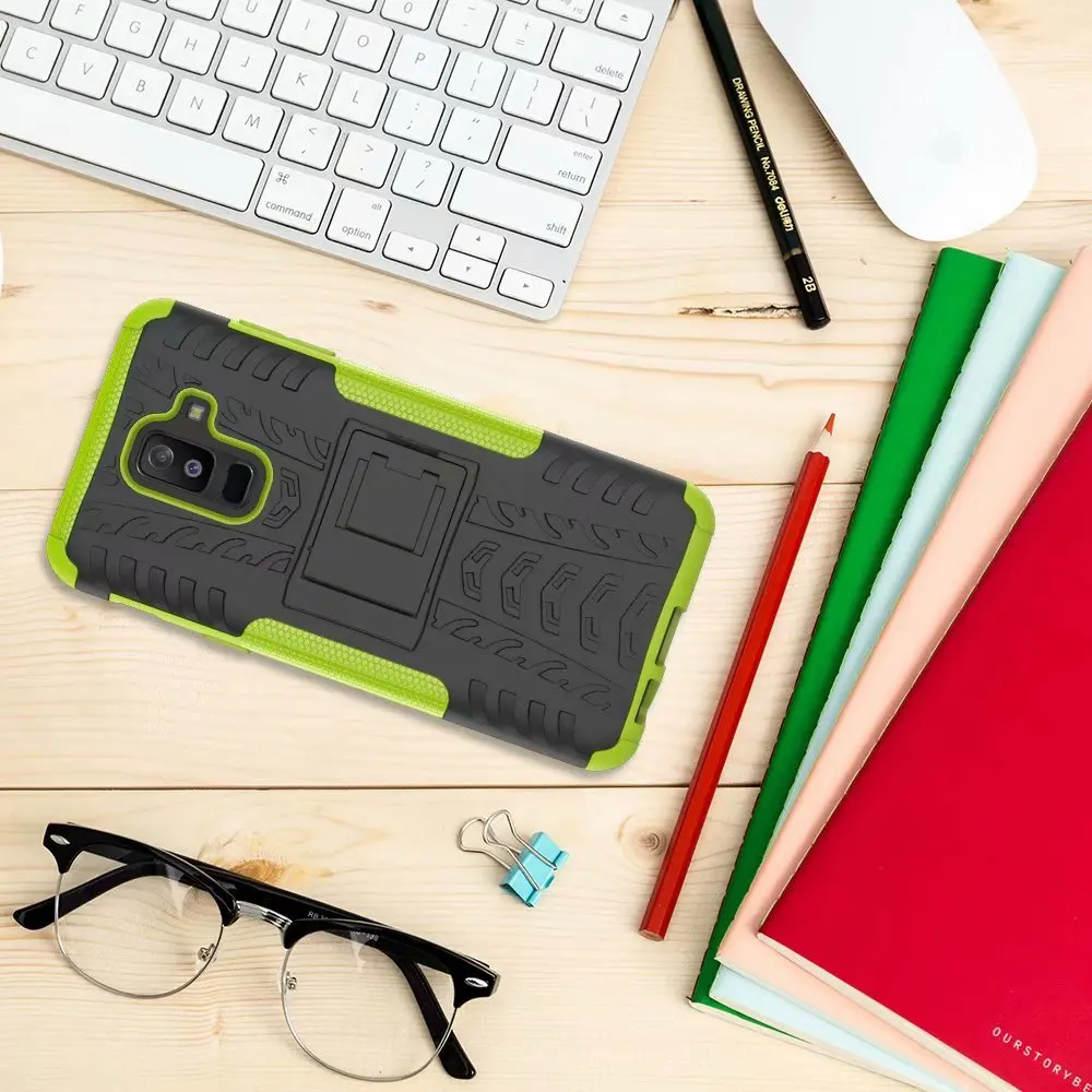 Original Armor Back Cover Case For Samsung A6 2018 PC+TPC Shockproof Rugged Kickstand Plus Bracket Shell |
