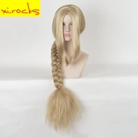 3050 long braid ponytail wig blonde omber full synthetic high temperature fiber hair blond wigs for women natural hair xi rocks