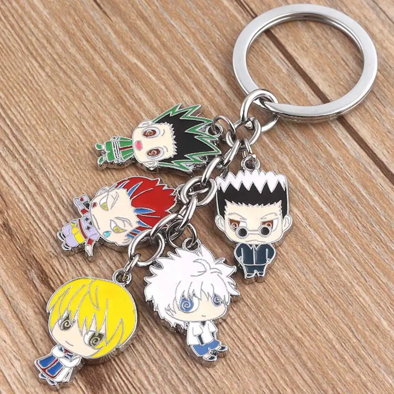 Аниме Hunter x Keychain Gon Killua Zoldyck Kurapika Hisoka металлические фигуры модный брелок для